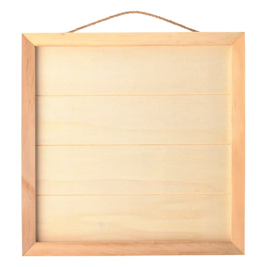 10&#x22; Square Wood Plaque by Make&#xAE; Market